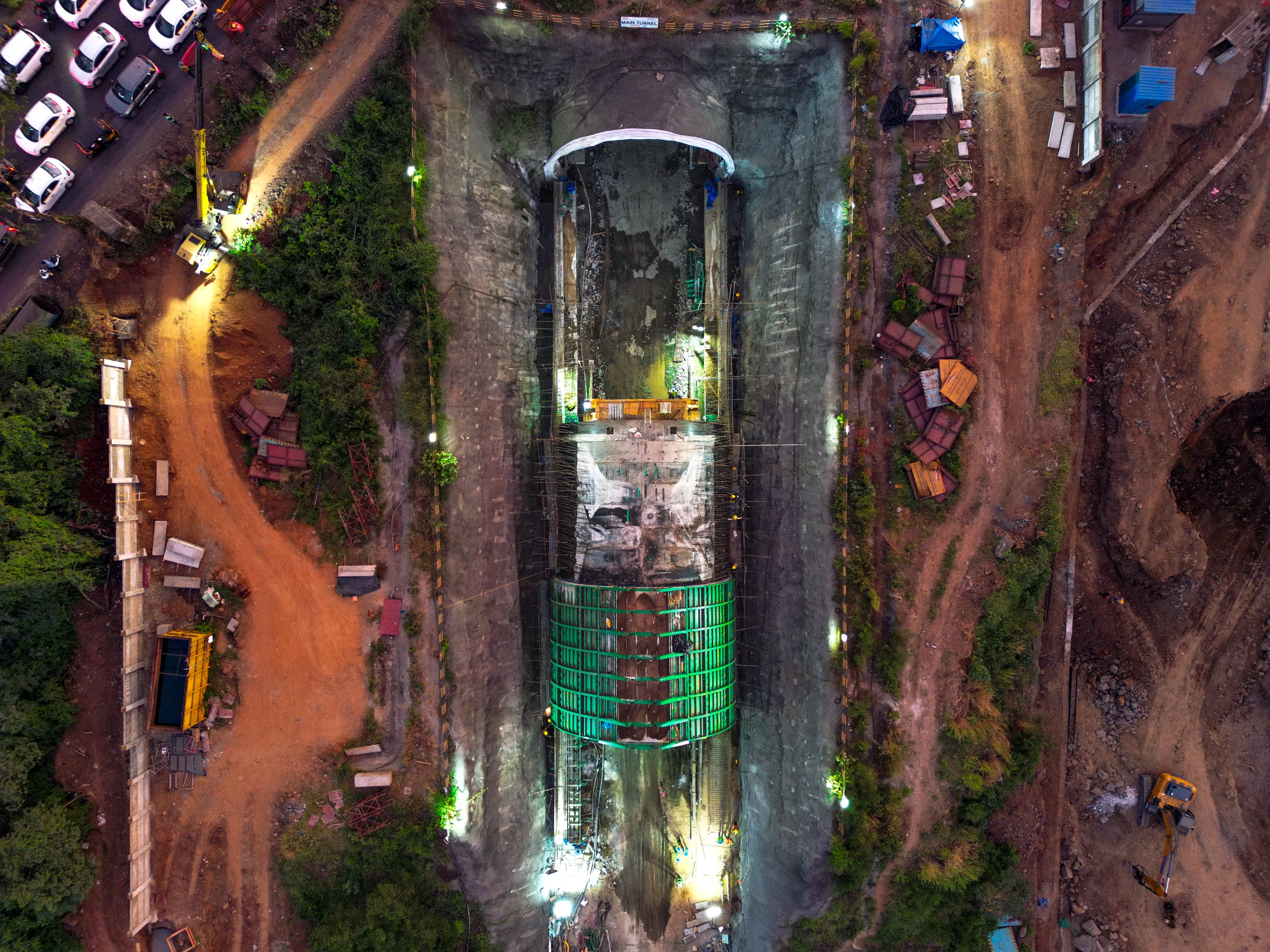 Work in progress at Anand Bullet Train station